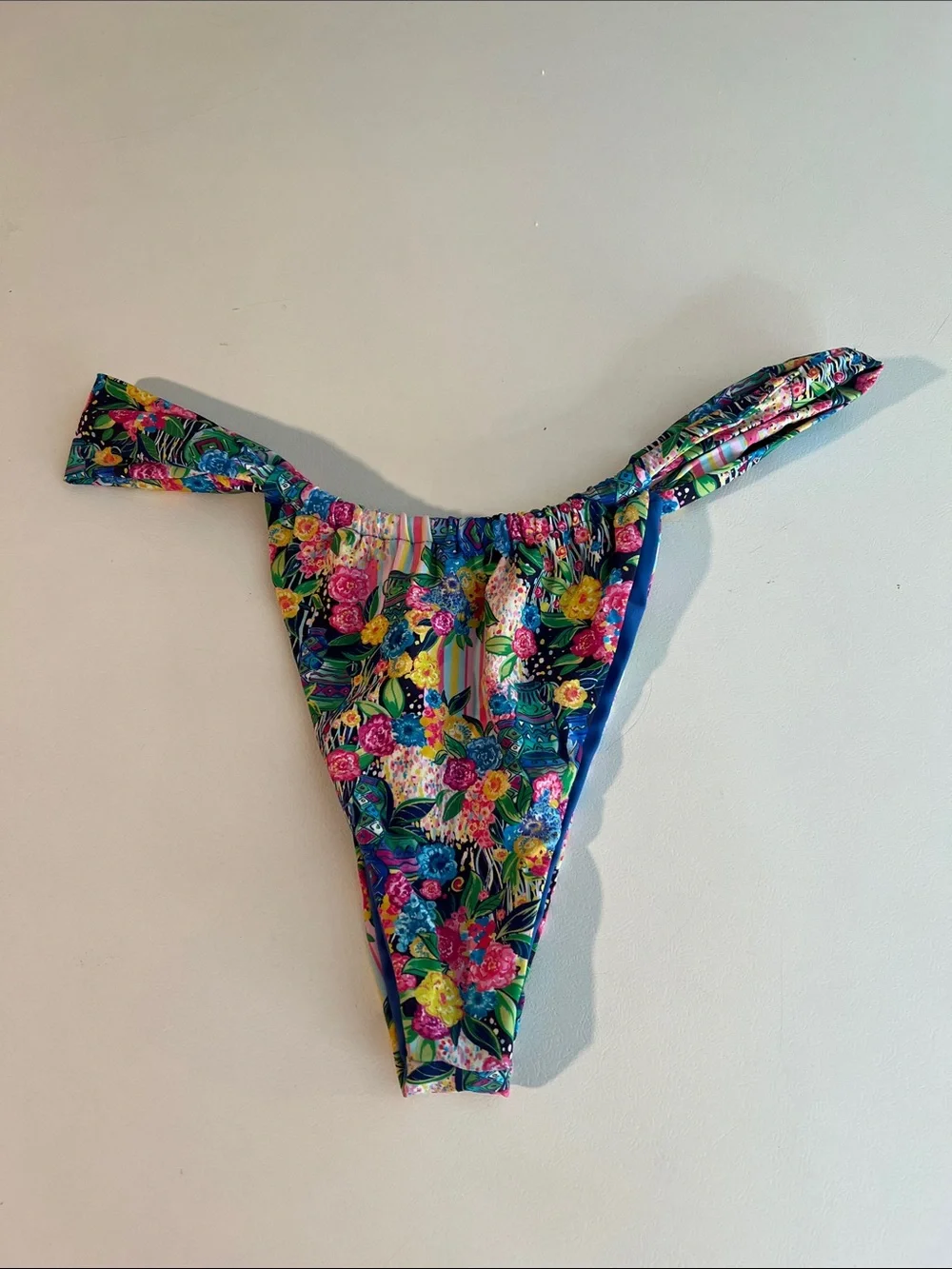 Floral High-Cut Bikini Bottom - Multicolor